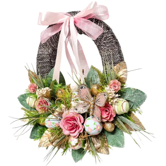 Easter Joy Oval Wreath {4}