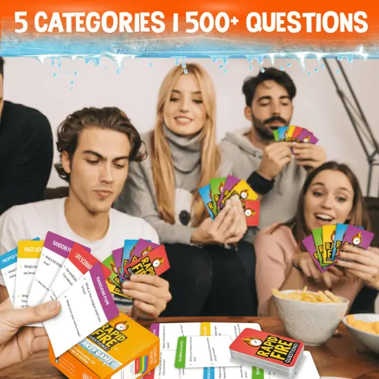 QUOKKA Icebreaker Cards with 500+ Questions - Adults Kids Family Conversation Cards Game - Break The Ice Family Game for Kids 8-12 - Perfect for Family or Adults Game Night I Premium Version {2}