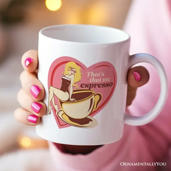 That&rsquo;s That Me Expresso Retro Mug, Pinup Girl Anti-Valentine Gift {2}