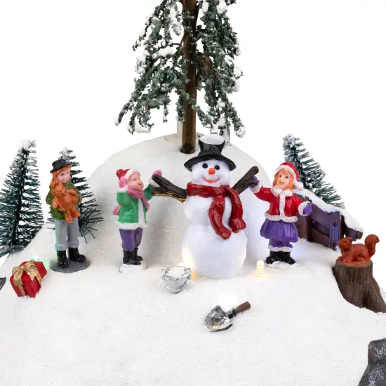 Northlight LED Lighted and Musical Flying Santa Animated Christmas Village Display - 13.5" Multi {6}