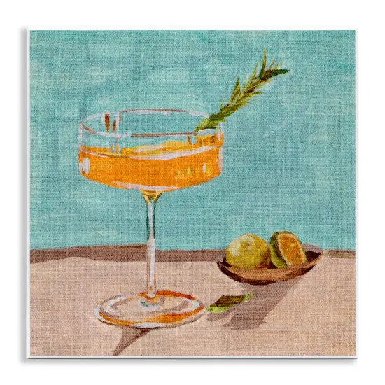 Stupell Industries Bright Cocktail Glass Wall Plaque Art Design by Melissa Wang {1}