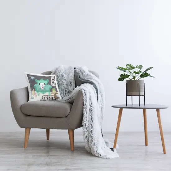 Dog in Modern Layout Design by Carla Daly Throw Pillow  {2}