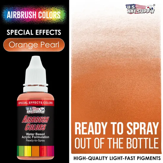 Orange Pearl, Pearlized Special Effects Acrylic Airbrush Paint, 1 oz. {2}