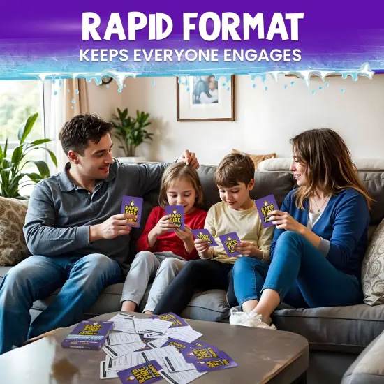 Rapid Fire Family Conversation Cards Game I 95 Cards {3}