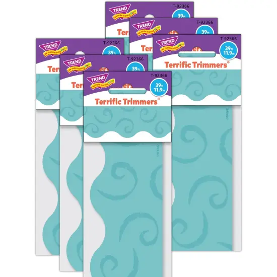 Teal Swirls Terrific Trimmers&reg;, 39 Feet Per Pack, 6 Packs {1}