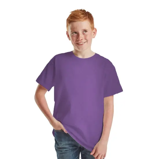 BELLA + CANVAS&reg; Youth Short Sleeve Crewneck Jersey T-Shirt Royal Purple {1}