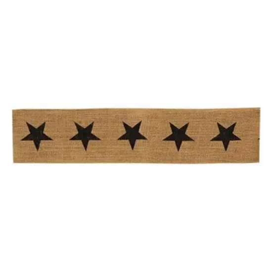Star Burlap Ribbon Black {1}
