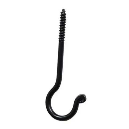Black, Screw Hook, 5" {1}