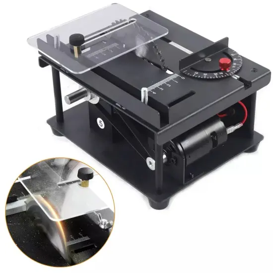 Compact Mini DIY Table Saw Rotating Speed 1000-3000r/min Work Shop Portable 110V {2}