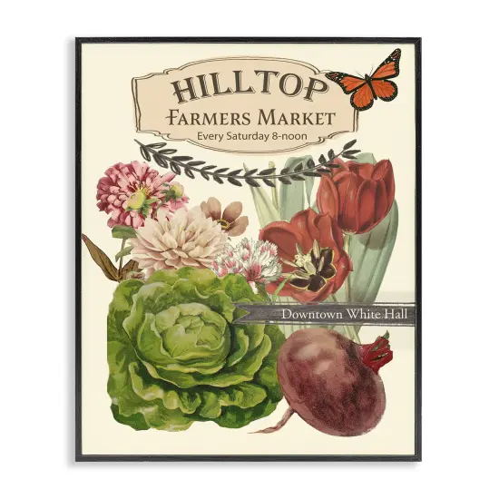 Stupell Industries Rustic Farmers Market Goods Framed Giclee Wall Art Design by Grace Popp {6}