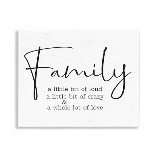 Stupell Industries Loud Crazy Love Family Wall Plaque Art Design by Lettered and Lined {1}