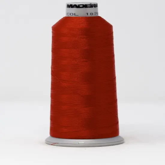 Polyneon Machine Embroidery Thread -- 5,500 yards cone -- Tomato Red Color --- Ref. #1878 by Madeira&reg; {1}