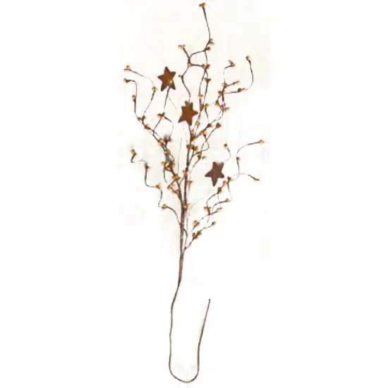 Decorative Pip & Star Spray Old Gold {1}