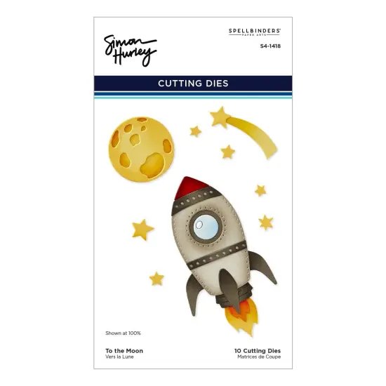 Spellbindes Etched Dies By Simon Hurley-To The Moon, Simon's Space Adventure {1}