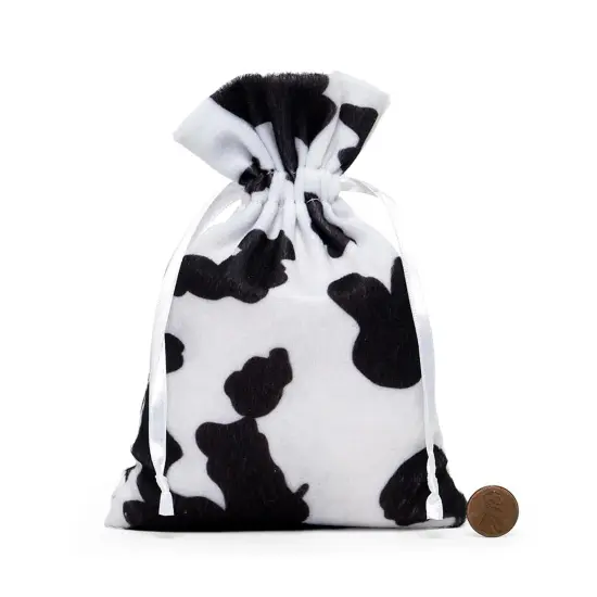 Plush Animal Faux Fur Storage Bags 5" x 8" {2}