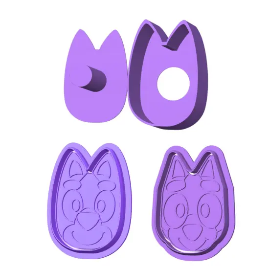 Blue Heeler Cake Pop Mold Round face {3}