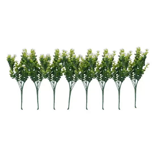 8 Bundles Artificial Flowers Fake Plastic Plants Wedding Home Table Decorations {3}