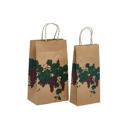 Grape Design Twisted Handle Bag 6" x 3 1/4" x 13" {4}