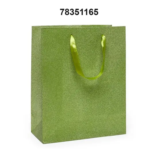 Glamorous Glitter Grain Totes Large Size 10 1/4'' x 4 3/4'' x 12 5/8'' Lime {3}