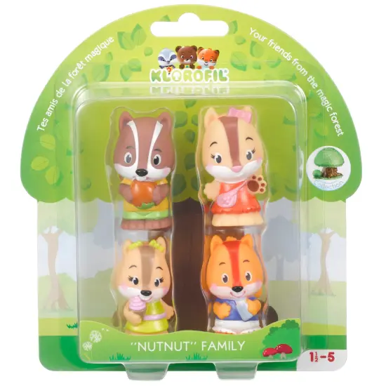 Timber Tots: Nutnut Family - 4 Character Set, Chipmunk Toy Figurines, 1.75-2" Animal Miniatures w/ Unique Details, Nature Playset, Kids-Toddlers 18Mo+ {3}