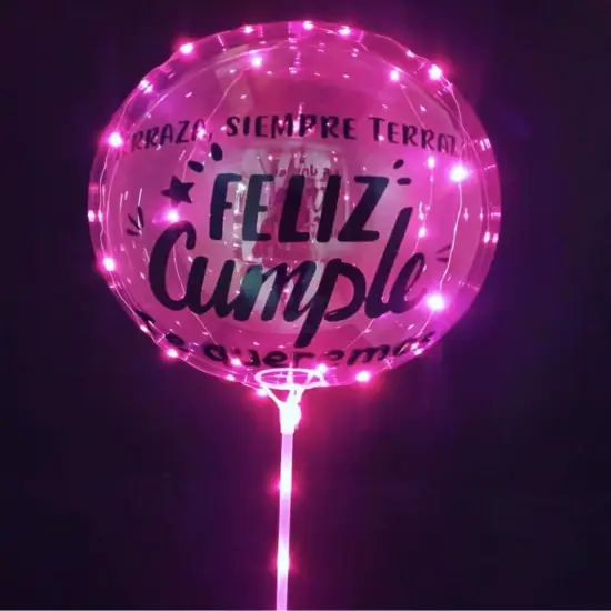 LED Balloons Light Up Clear Bobo Balloons Transparent for Party, Birthday, Anniversary, Wedding (Pink, No Battery) {5}