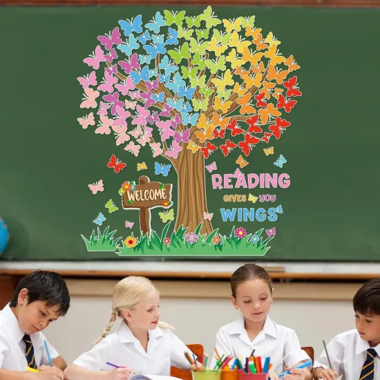 148Pcs Tree Classroom Bulletin Board {4}
