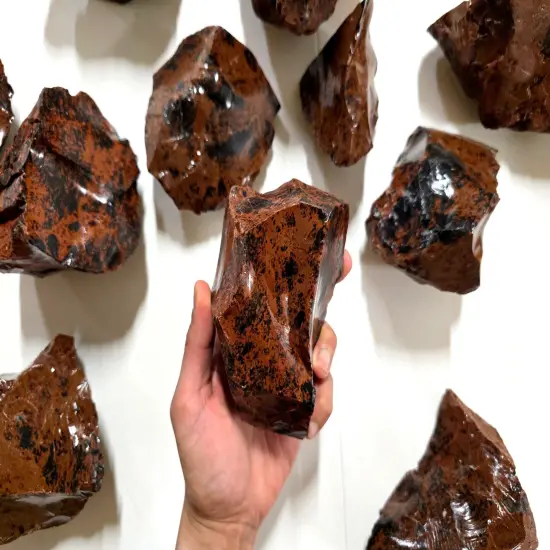 JUMBO Mahogany Obsidian Crystal Raw Stone Chunk for D&eacute;cor& Lapidary Crafts {3}