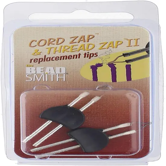 The Beadsmith Thread Zap Replacement Tips, for TZ1300 and TZ1500, 2 Pieces per Pack, Trim, Burn and Melt Thread with one Touch, Ideal for Finishing Bead Weaving and stringing Projects {5}
