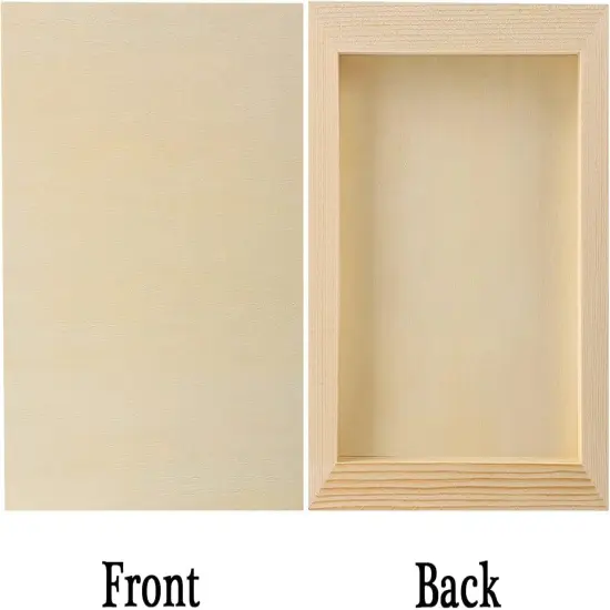 8 Pack Wood Panels 6 x 6 Inch Unfinished Wood Canvas {3}