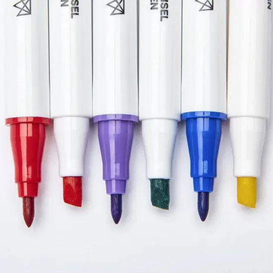 KINGART&reg; Twin-Tip Markers 12 Colors {5}