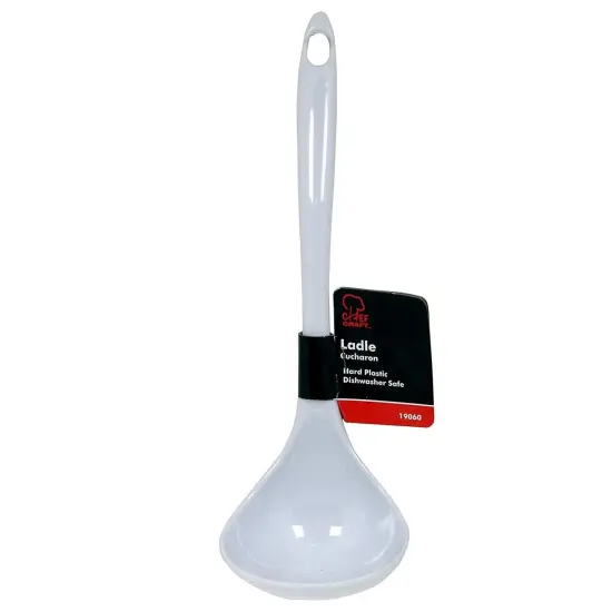 Chef Craft 10.5" Long Melamine Serving & Cooking Ladle - Dishwasher Safe Soup Spoon Black {5}