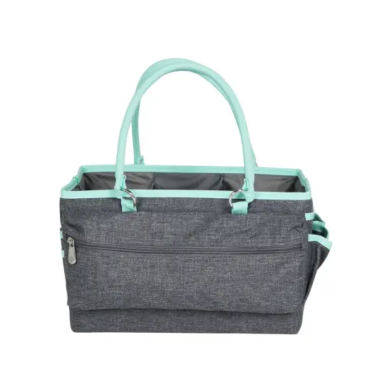 Deluxe Store & Tote Craft Organizer, Grey & Heather Teal {5}