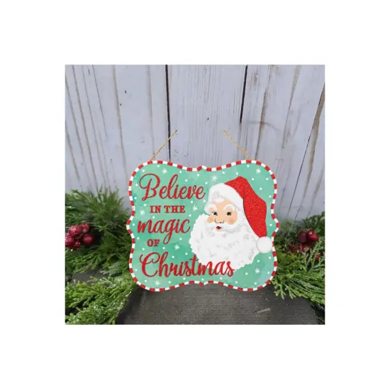 10" Wooden Sign: Magic of Christmas (Mint) {3}