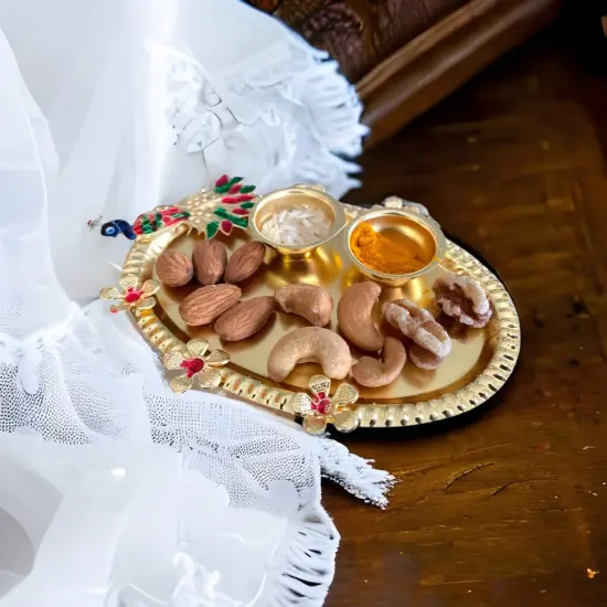 Bulk Haldi Kumkum Holder, Pooja Return Gift , Thamboolam, Pooja Favor, Haldikumkum Plate, Wedding Favor, Housewarming Favor {1}