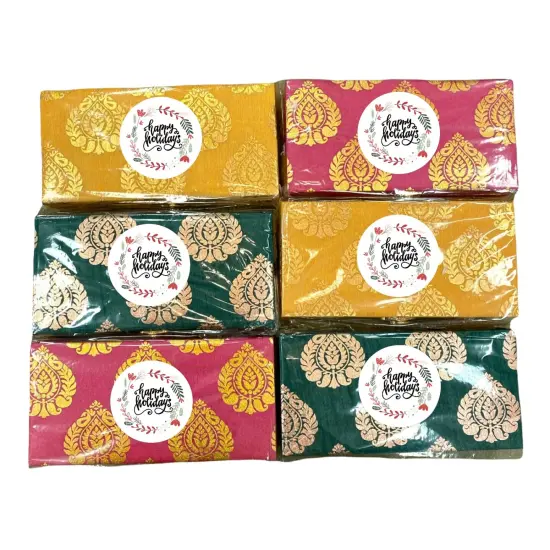 Happy Holiday Gift Boxes, Candle Holder Christmas Gift Box Hamper Basket, for Employees, Home Office Friends , Family & Relatives {6}