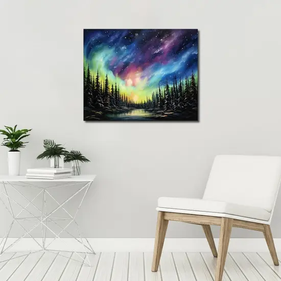 Rriver in The Forest Adult Paint by Numbers Kits on Canvas (16X20 Inch) {5}