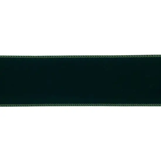 Designer's Shop WR 63-5033 2.5&rdquo; x 10 yard Holiday Velvet Hunter Green wired edge ribbons {4}
