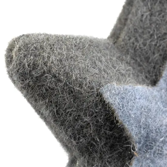 Northlight Plush Double Felt Star Christmas Ornament - 6.25" - Gray {7}