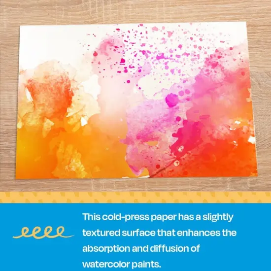 Sax Watercolor Paper, 24 x 36 Inches, 140 lb, Natural White, 50 Sheets {6}