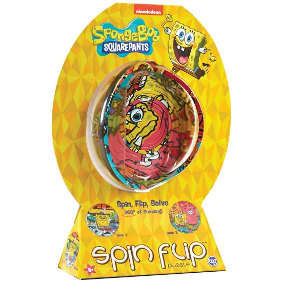Spin Flip Puzzle: Spongebob Graffiti - 12 Rings - 2-In-1: Double-Sided Puzzle, Spin-Flip-Solve, 360 Degress Of Puzzling, Licensed, Adults & Kids 8+ {1}