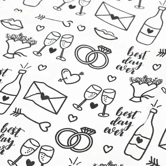 Wedding Theme Facial Tissues - 24 Pack 3-ply Travel Size Pocket Tissue Party Favors, 240 Count Total White {6}