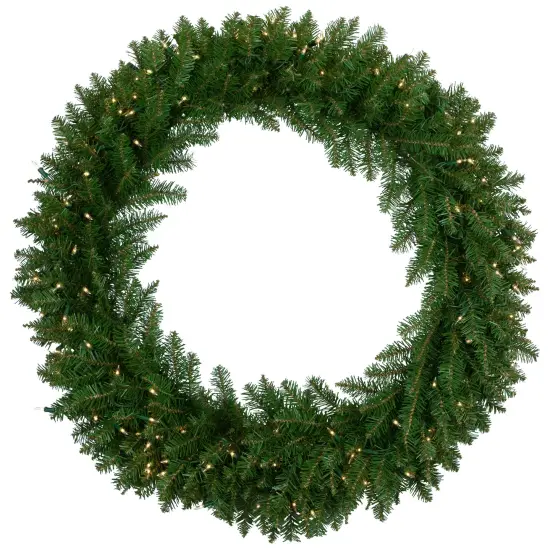 Northlight Pre-Lit Eastern Pine Artificial Christmas Wreath - 36" - Clear Lights Green {3}