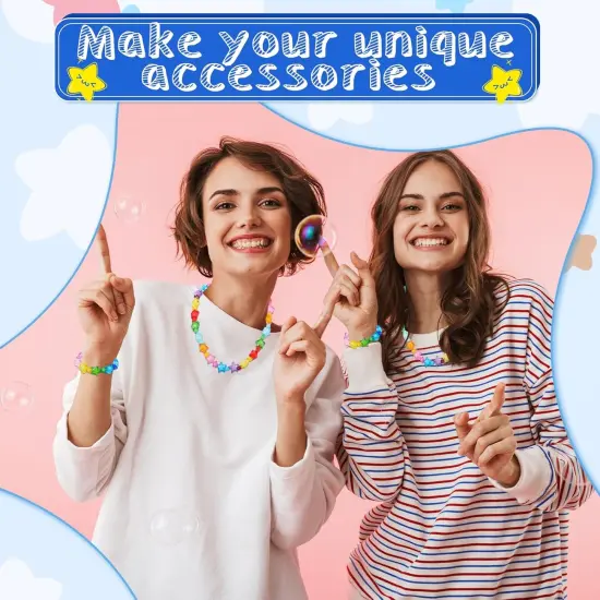 500 Pcs Acrylic Star Shaped Beads {4}