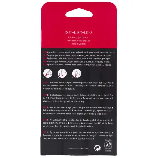 Amsterdam Acrylic Marker Set 4mm 3/Pkg-Metallic {3}