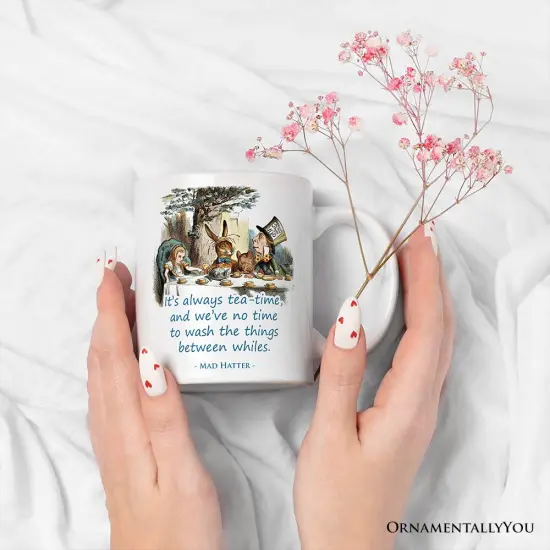 It's Always Tea Time Mug, Vintage Alice in Mad Tea Party {2}