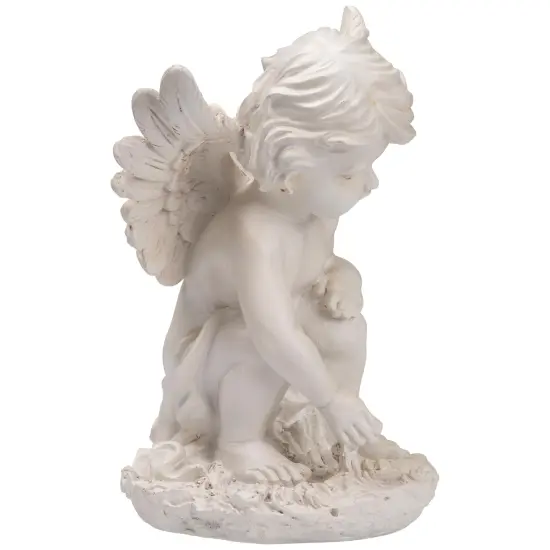 Northlight Reaching Cherub Angel Outdoor Garden Statue - 12" Ivory {4}