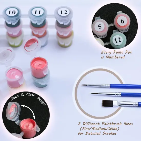 4 Pack,,Ocean Landscape Paint by Number ( 8"X12") {3}