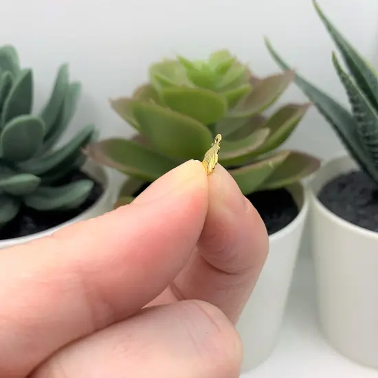 Gold 304 Stainless Steel Tiny Sea Shell Charms, 8x6mm {4}