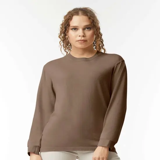 Comfort Colors&reg; Heavyweight Long Sleeve Crewneck T-Shirt Terracotta {3}