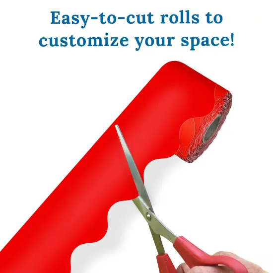 Carson Dellosa 195Ft Patriotic Bulletin Board Borders, 3Pack Scalloped Red, White, Blue Bulletin Board Border, Red White and Blue Decorations for Bulletin Board, Patriotic Decorations, Classroom D&eacute;cor {3}